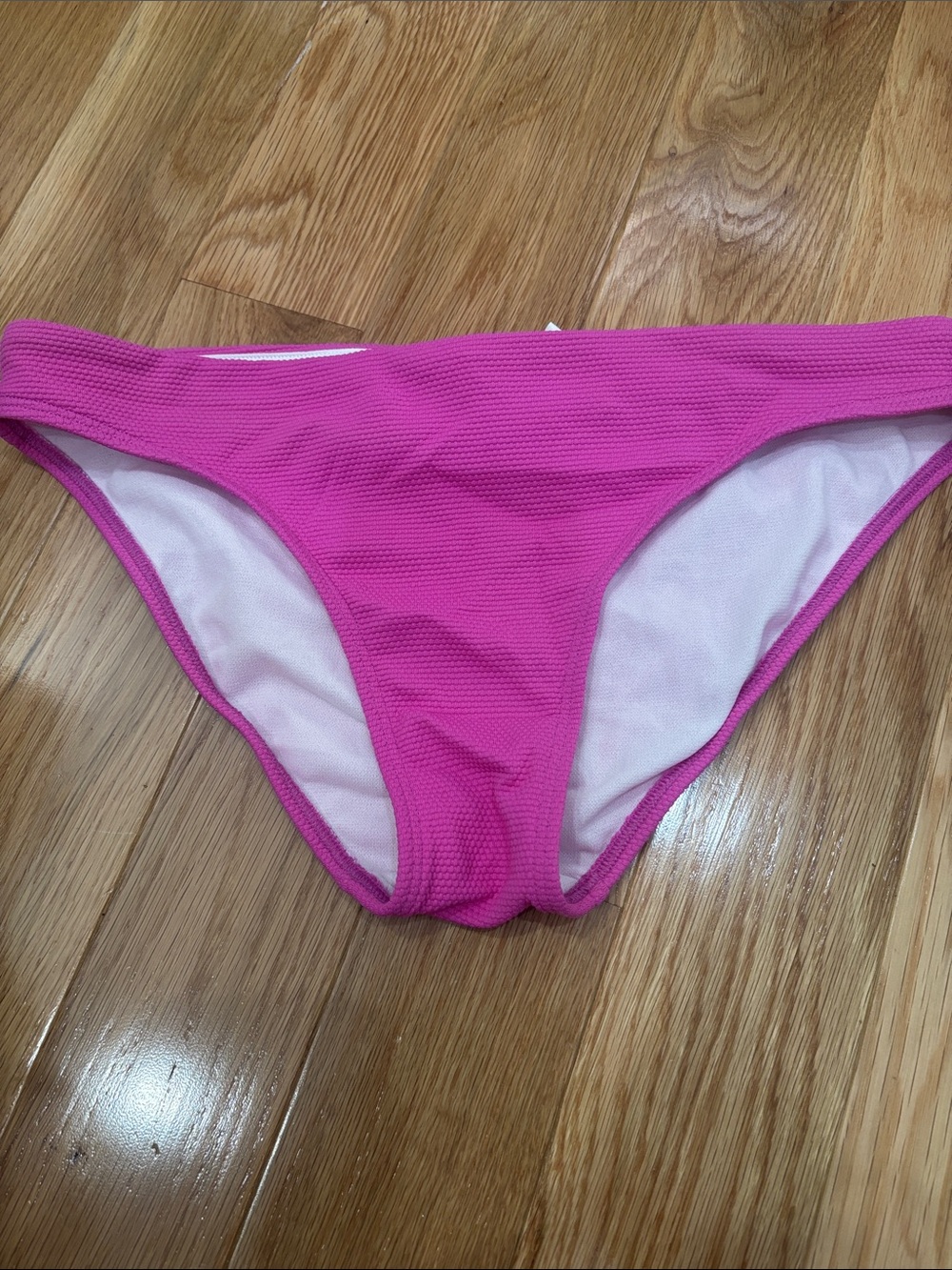 Boden Pink Textured Bikini Bottom